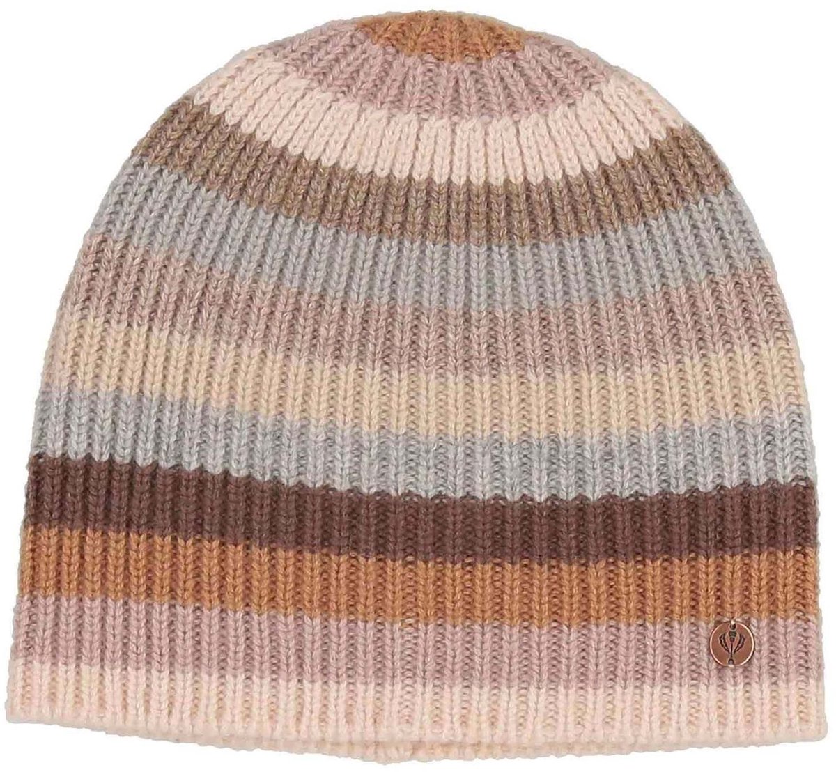 FRAAS muts Signature Multi Stripe Knit Slouch Beanie Greige veelkleurig
