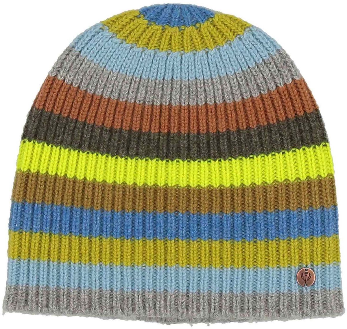 FRAAS muts Signature Multi Stripe Knit Slouch Beanie Granny Smith veelkleurig