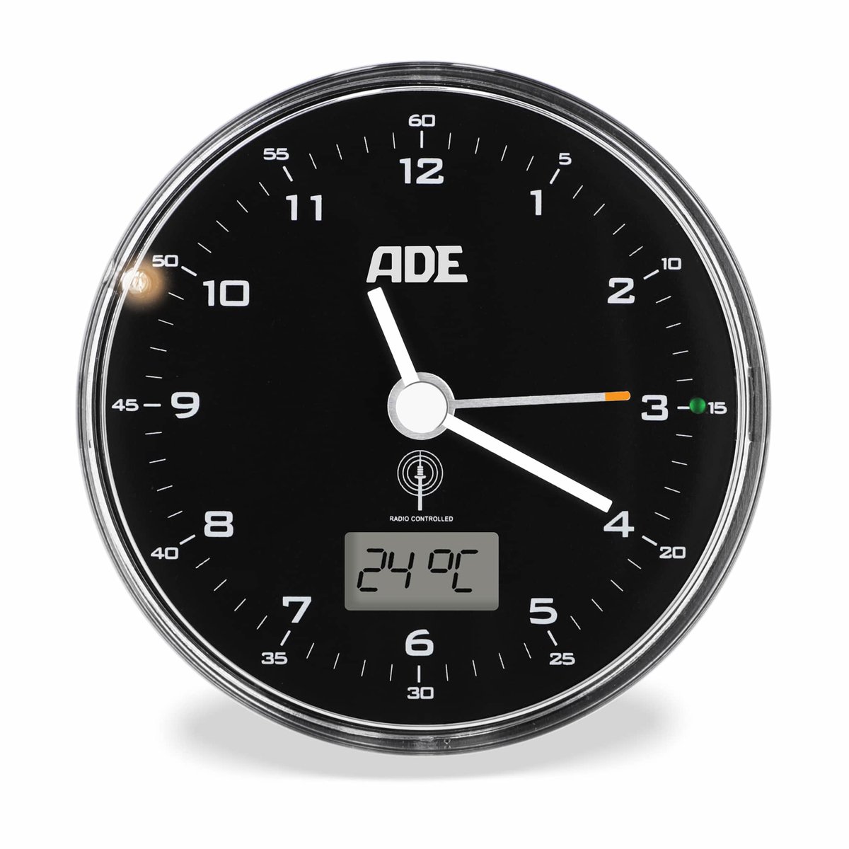 Ade Digitale Alarmklok Zwart Fluisterstil - Radiogestuurd