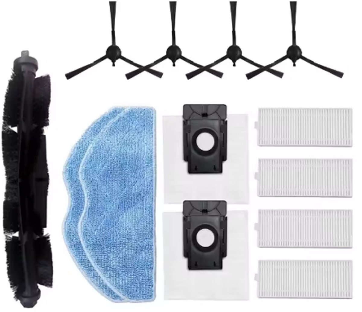 Geschikt voor 360 S8 S8Plus robotstofzuiger onderdelen, 13 stuks: hoofdborstel, zijborstel, filtermopdoek. Geschikt voor 360 S8 Plus robotstofzuiger onderdelen.