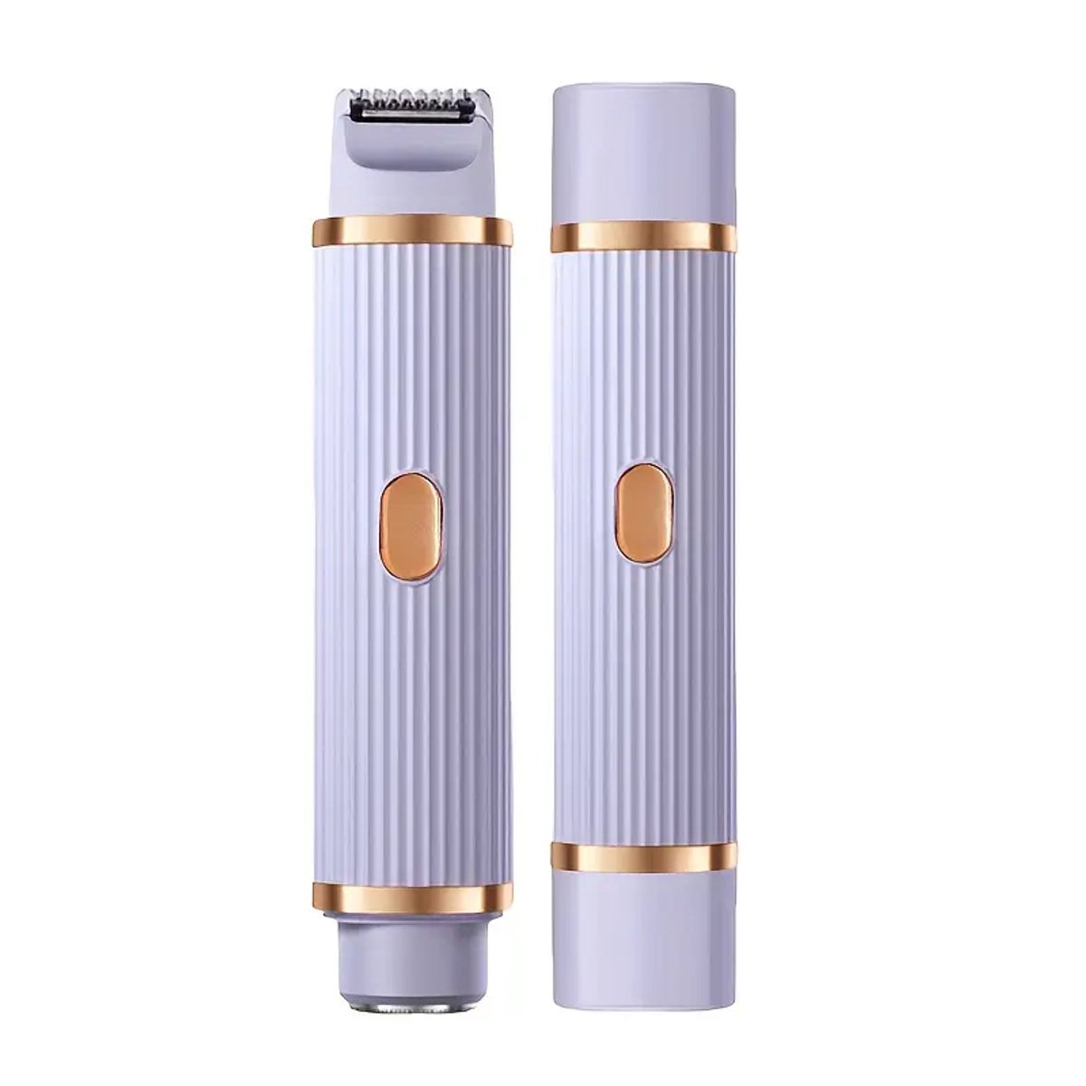 Oplaadbare 2in1 Scheerapparaat voor Dames - Body Shaver + Precisie/Baardtrimmer - Perfecte Reiseditie - Ultieme Lichaamshaar Verzorging - Kleur: Paars -