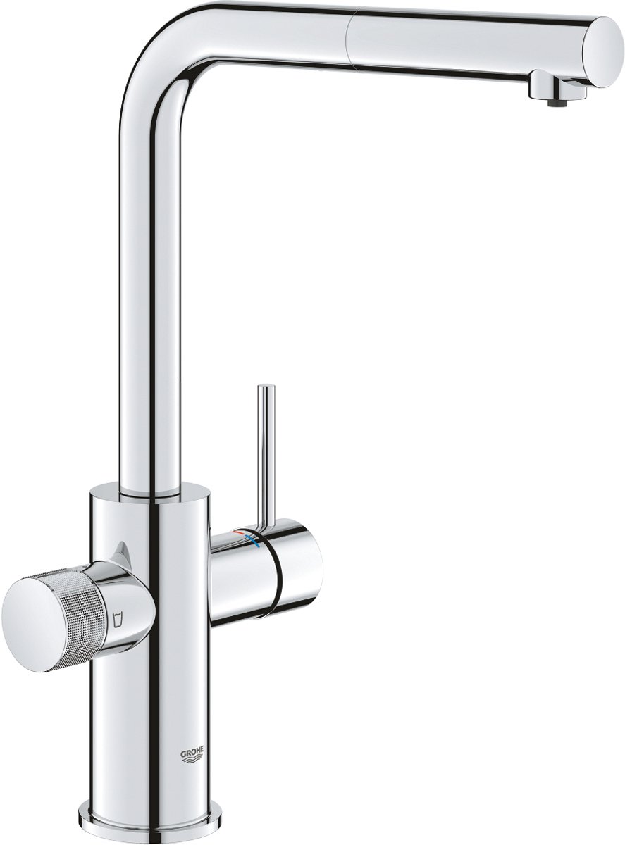 Grohe Blue Pure - Keukenkraan Minta met filterfunctie en uittrekbare handdouche, chroom 30601000