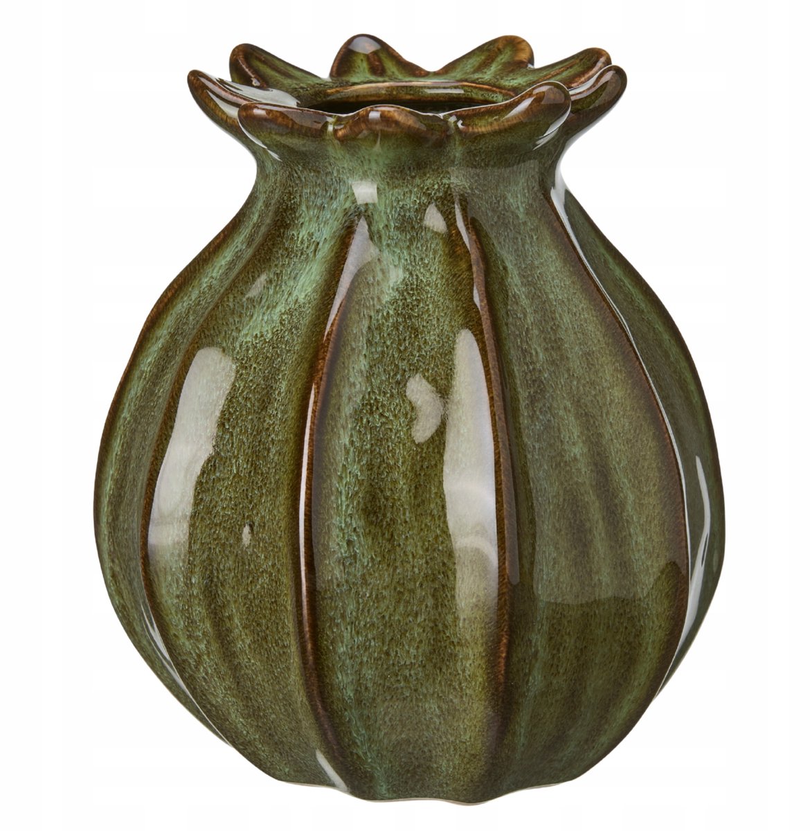 Decoratieve Keramische Vaas Donkergroen 11x8 cm