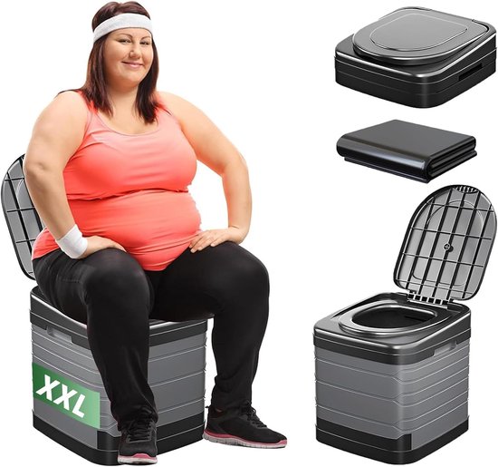 Opvouwbaar Campingtoilet XXL - Mobiel en Ruimtebesparend voor Kamperen en Reizen