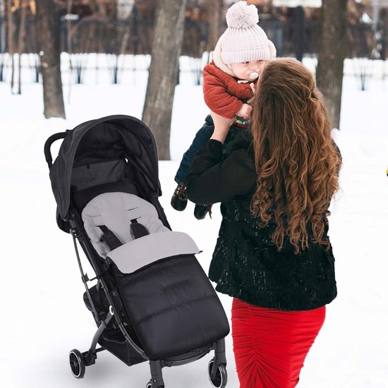 White-Label® Voetenzak Buggy - Kinderwagen Wiegdeken - Universeel - Zwart van Merkloos — afbeelding 2