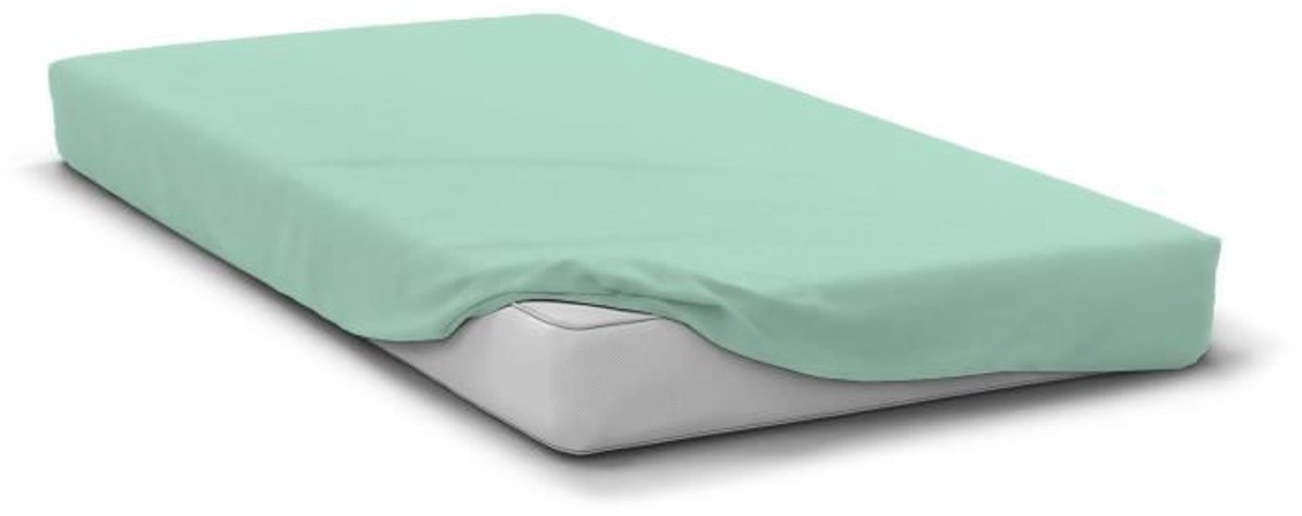 Hoeslaken - HOME LINGE PASSION - HP72111 - Microvezel 82 g - 140 x 190 cm - Hoogte 30 cm - Watergroen