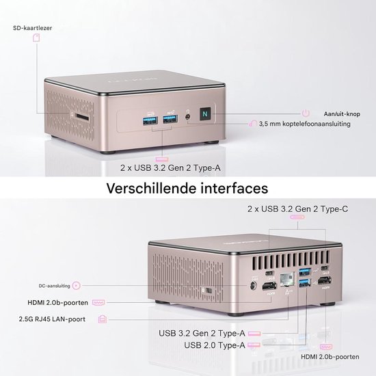 GEEKOM IT13 2025 Mini-pc – Intel I9-13900HK, 32GB RAM, 2TB SSD, 8K Ondersteuning, 3 Jaar Garantie 3 miniatura