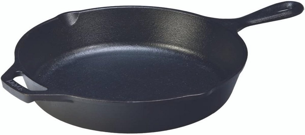 Gietijzeren Braadpan 30cm - Rond, Zwart Met Handgreep