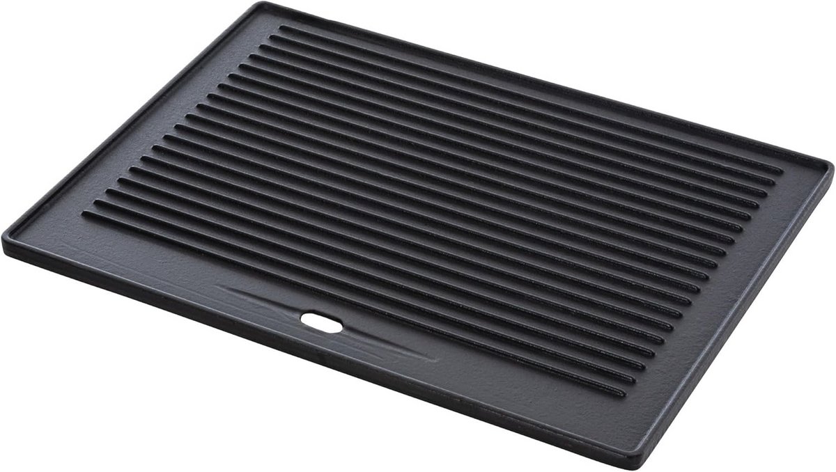 Geëmailleerde gietijzeren grillplaat voor barbecue en oven - 41,3 x 30,5 cm