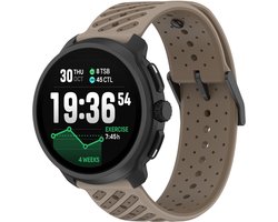 Stravo 22mm Siliconen Bandje in Suunto Race 2-stijl Geschikt voor Suunto Vertical 2 / Suunto 9 Peak Pro / Huawei GT 5/6 46mm / Samsung Galaxy Watch 3 45mm / Galaxy Watch 46mm - Siliconen Horlogeband - Bruin