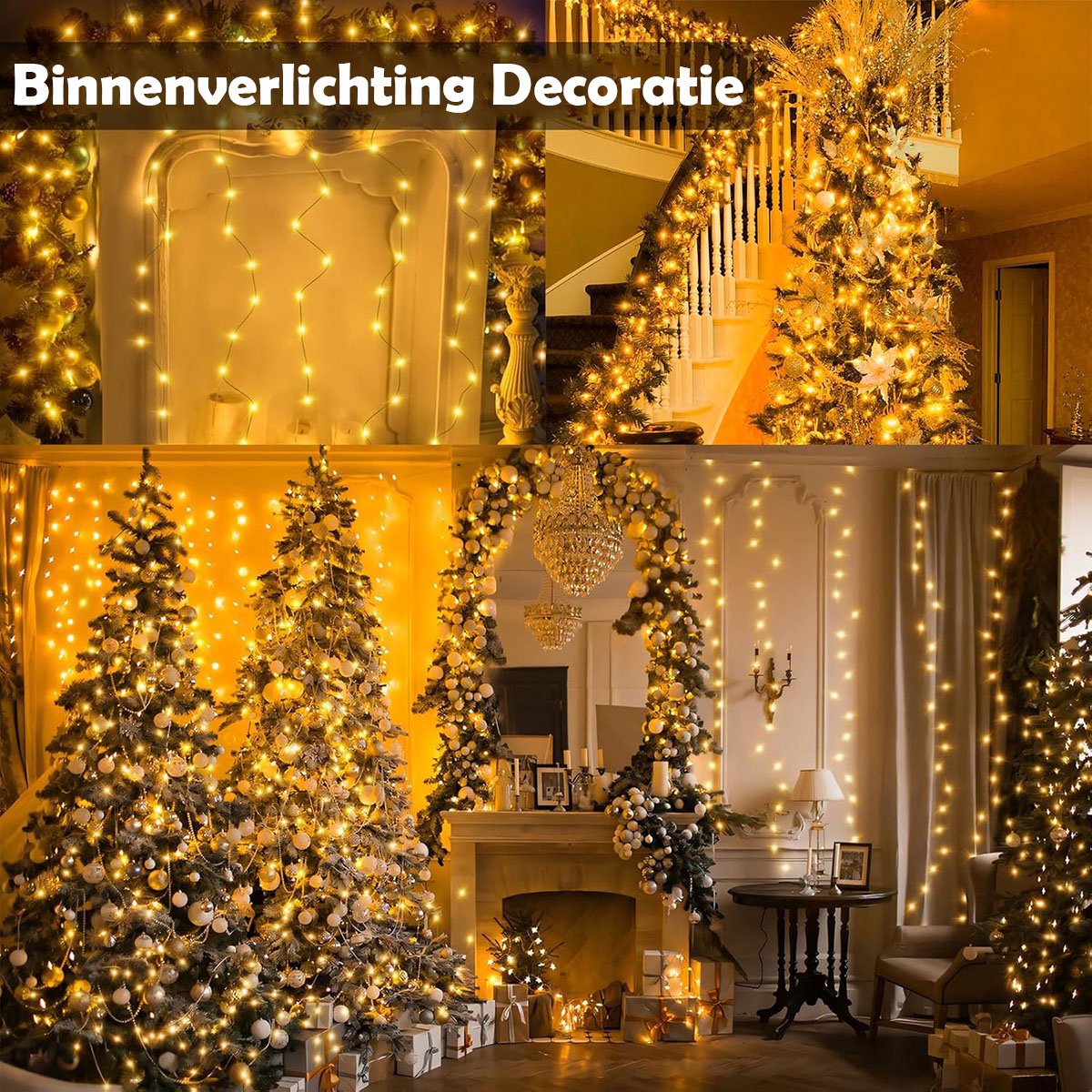 ANMI® LED Lichtslang 50 m – 500 LED Warm Wit – Kerstverlichting voor Kerstboom & Buiten – Waterdicht IP65 – 8 Lichtfuncties met Afstandsbediening - Decoratiesnoer voor Kerstmis Tuin Feest en Bruiloft – foto 6
