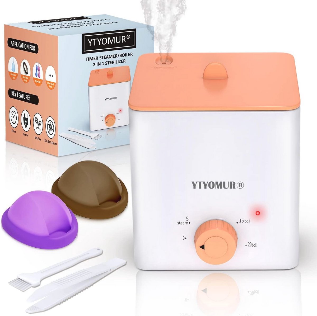 Menstruele cup sterilisator met herbruikbare menstruatieschijven - Hygiënische oplossing voor vrouwelijke zorg