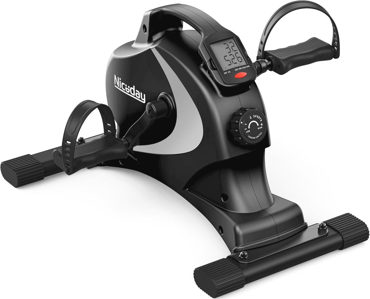 Pedaltrainer voor Senioren - Arm- en Beentrainer, Compact Fitnessapparaat met LCD-Display voor Thuis of Kantoor