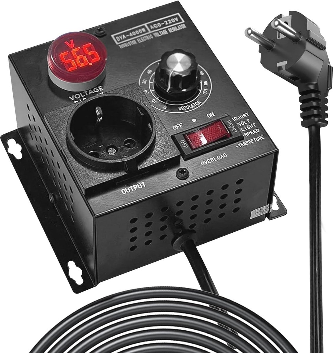 Spanningsregelaar voor Motortoerental en Temperatuurregeling - 4000W