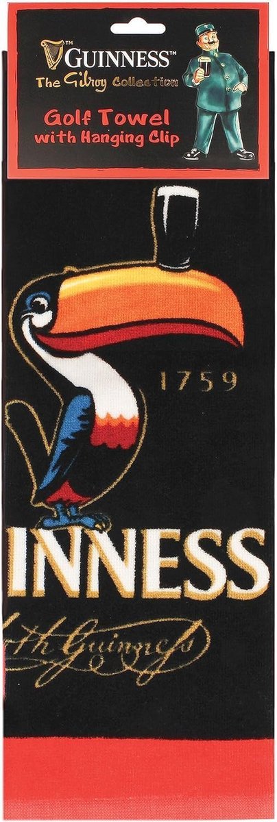 Golfhanddoek met Toucan en Ophangclip voor Sport en Buiten