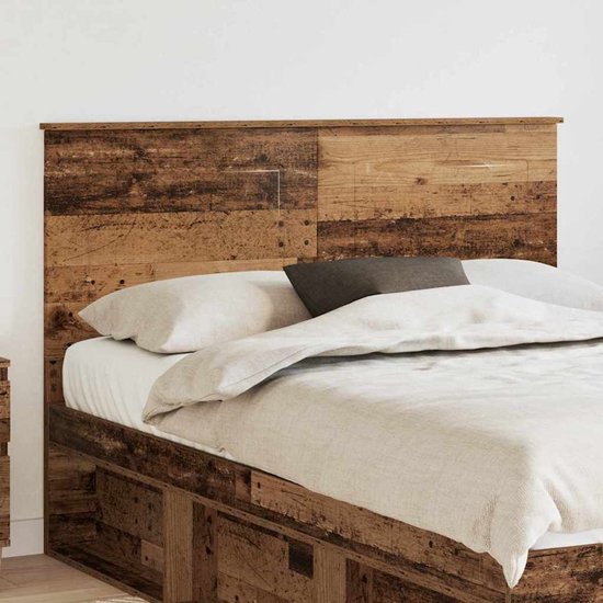 vidaXL Hoofdbord met opbergruimte 150 cm massief grenenhout wasbruin, bed hoofdbord, hoofdbord bed, achterwand bed, bedhoofdbord, hoofdeinde bed