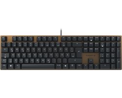 CHERRY KC 200 MX, Mechanisch Kantoortoetsenbord Met Geanodiseerde Metalen Plaat, Duitse Indeling (QWERTY), Bedraad, MX2A BROWN Schakelaars, Zwart/Brons
