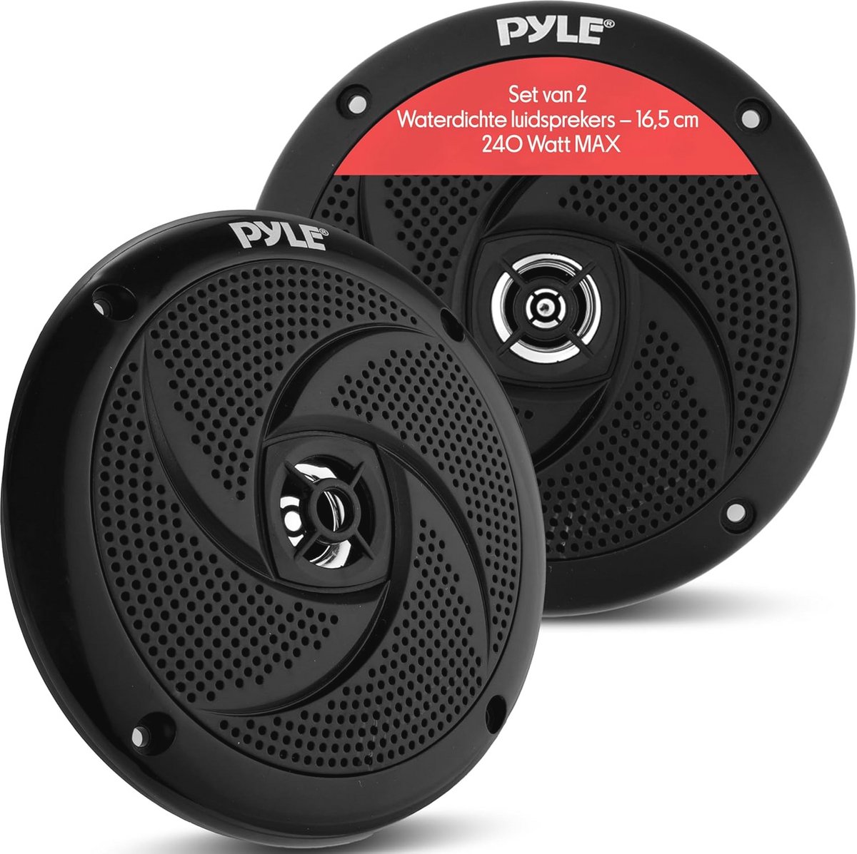 Tweedehands Waterdichte Marine Speakers - Weerbestendige 2-Weg Buiten Speakers - Audio Systeem voor Buitengebruik - 240 Watt - Zwart
