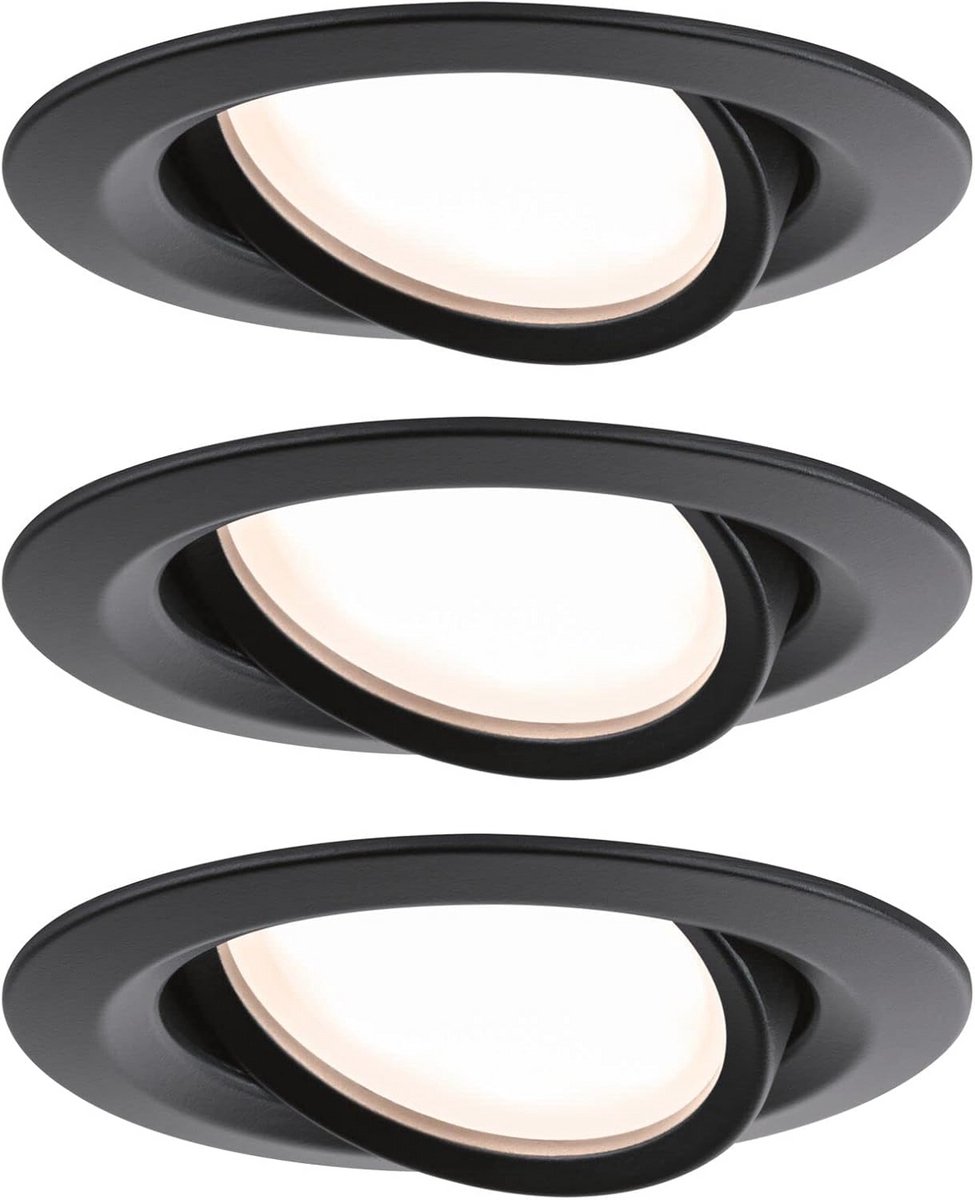 Inbouwlamp LED Rond 84mm met Dimbare Coin Basisset en 3x6W 2700K