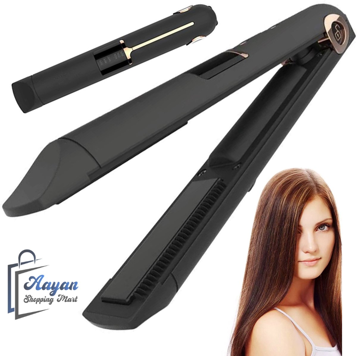 VERKGROUP Draadloze Mini Stijltang met Temperatuurregeling - VERKGROUP - €26,99