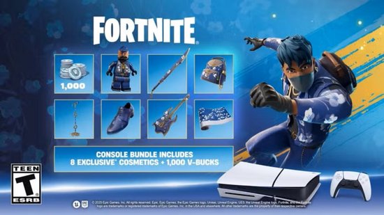 PlayStation 5 – Édition Digital – Inclut 8 objets cosmétiques exclusifs Fortnite (d'une valeur de 5 000 V- Bucks) + 1 000 V- Bucks