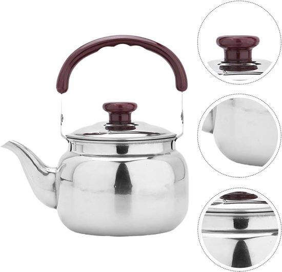 Waterketel 750 ml roestvrij staal vintage fluitketel voor keuken en camping — afbeelding 2