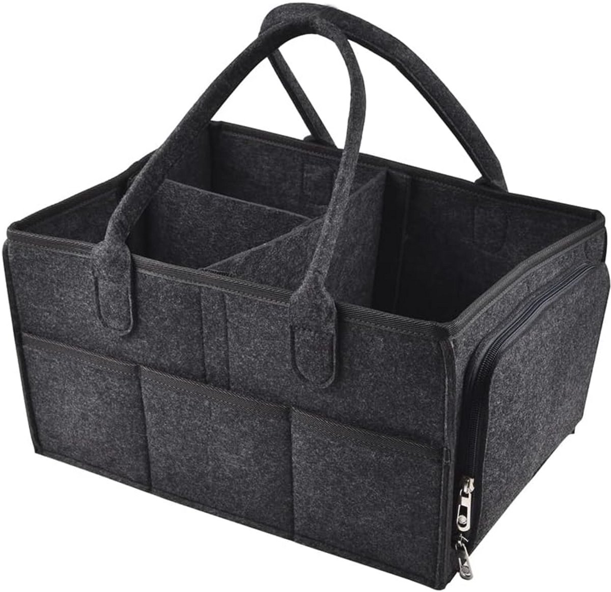 Luier Caddy Organizer – Draagbare Baby Box met Verstelbare Compartimenten voor Luiers en Baby Essentials
