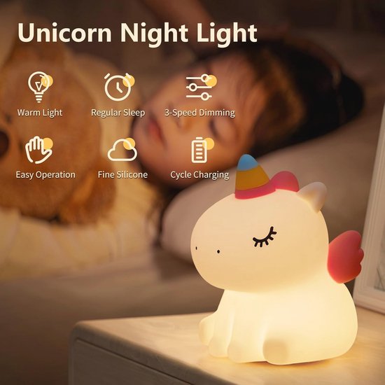 Schattig eenhoorn nachtlampje voor kinderen met 3 lichtmodi en timer — afbeelding 5