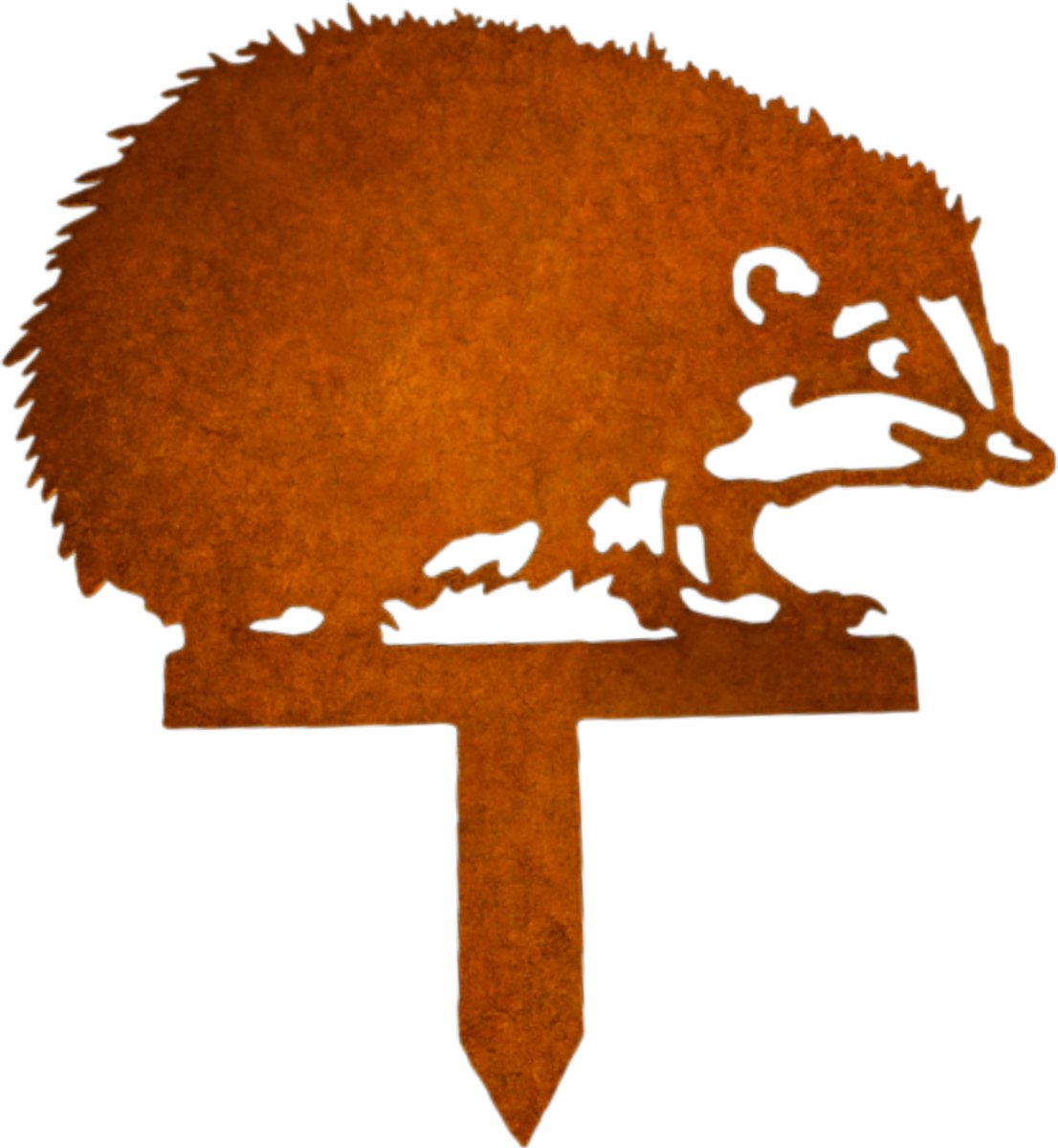 Capra Design |Egel op steker | Roestkleurig | Cortenstaal | Tuindecoratie | Hedgehog | Hérisson| Decoratief| Industrieel | Garden Art