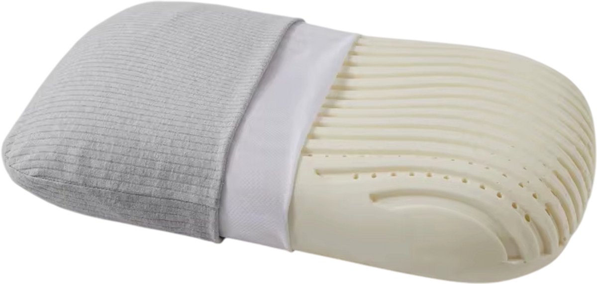 Natuurlijk Latex Kussen met Katoenen Hoes – Orthopedisch Slaapkussen voor Nekpijn, Zij-, Rug- en Buikslapers, Ergonomisch Kussen voor Comfort en Ondersteuning