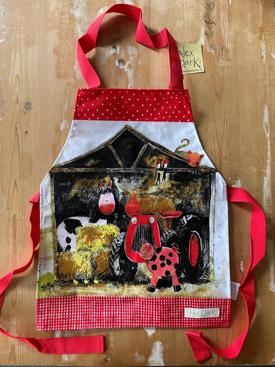 Alex Clark Childs apron Farmyard - Kinder schort plastic Boerderij