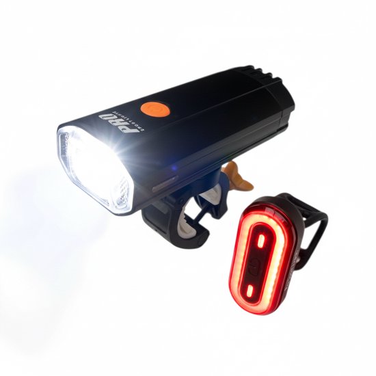 Pro Sport Lights fietsverlichtingsset – 1200 & 100 lumen – USB oplaadbaar