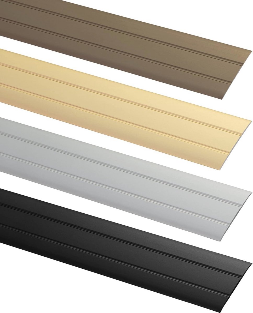Zelfklevend Overgangsprofiel 90 cm voor Vloeren - Plat Vloerprofiel Zilver