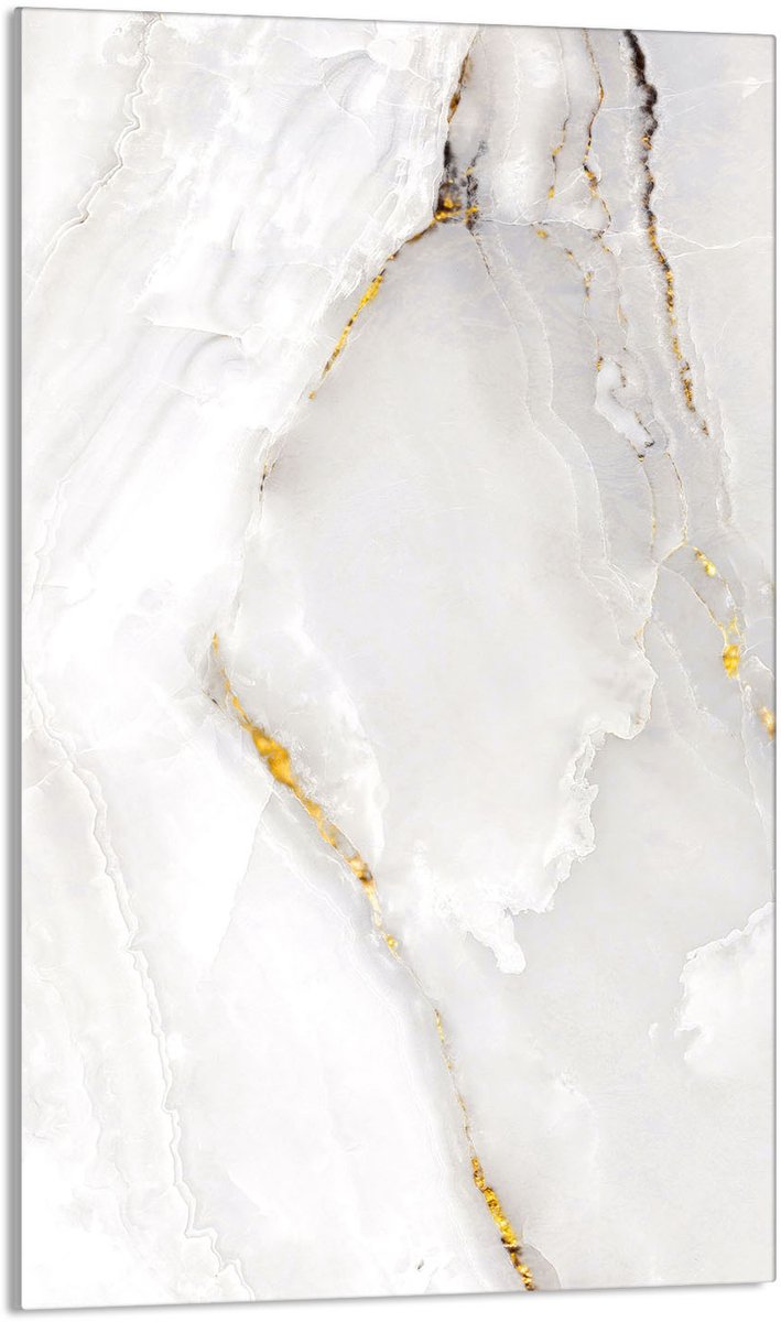 TMK - Glazen Snijplank - Afdekplaat Kookplaat - 30x52 cm - Marmerlook - Gehard Glas - Inductie Beschermer