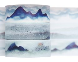 IMPERATORIS® 3 rollen Bedrukte Washi Tape Set Bullet/Junk Journal - Stickers Volwassenen - Plakband - 15 mm -Washi Tape - Decoratieve afplaktape