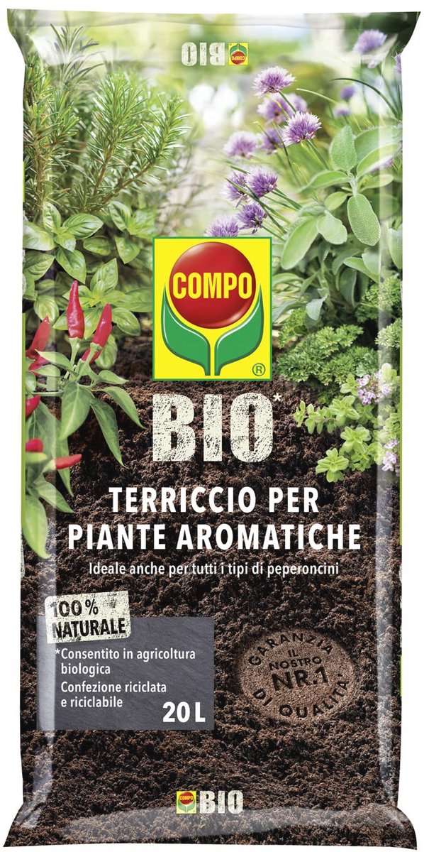 Biologische grond voor aromatische planten en potplanten - 20L