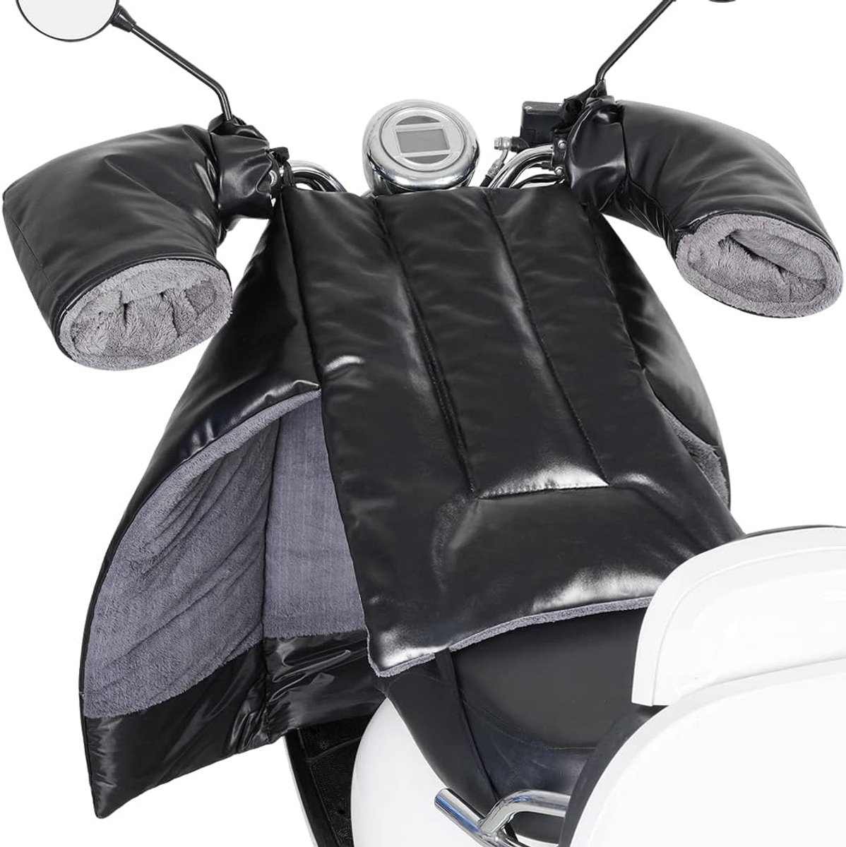 Beenkleed Scooter - Universele Scooter Beenbeschermers - Motor Warmtedeken - Warme beenhoezen - Scooter Deken Winter - cootmobiel beenkleed - Beenhoezen voor rolstoelen - Winddicht en warm - Zwart