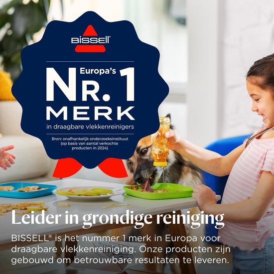 BISSELL SpotClean Plus Draagbare Vlekkenreiniger - Met Extra Lange 2.2m Slang - Tapijtreiniger voor Bank, Auto & Matras - Carpet Cleaner Apparaat - Incl. HydroRinse Zelfreiniging - Reinigingsmachine - Zetelreiniger - 3724N