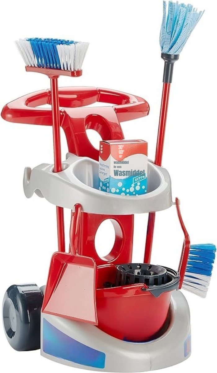 MMP® Schoonmaakkar - Poets Wagen - Schoonmaakkast - 36x46x53cm - Rood