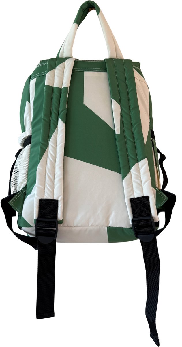 Wildride® Luiertas Rugzak - Rugtas van Gerecycled Materiaal - Verzorgingstas - Baby Rugtas - Organizer Tas - Diaper Bag - Groen Wit Patroon – foto 3