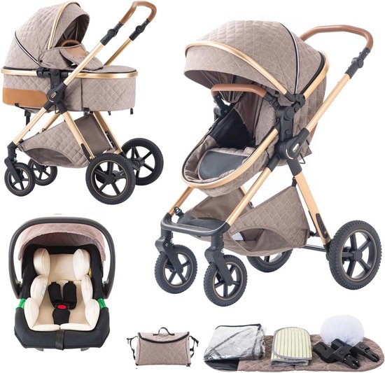 Trio kinderwagen 3-in-1 Hoog zicht ontwerp
