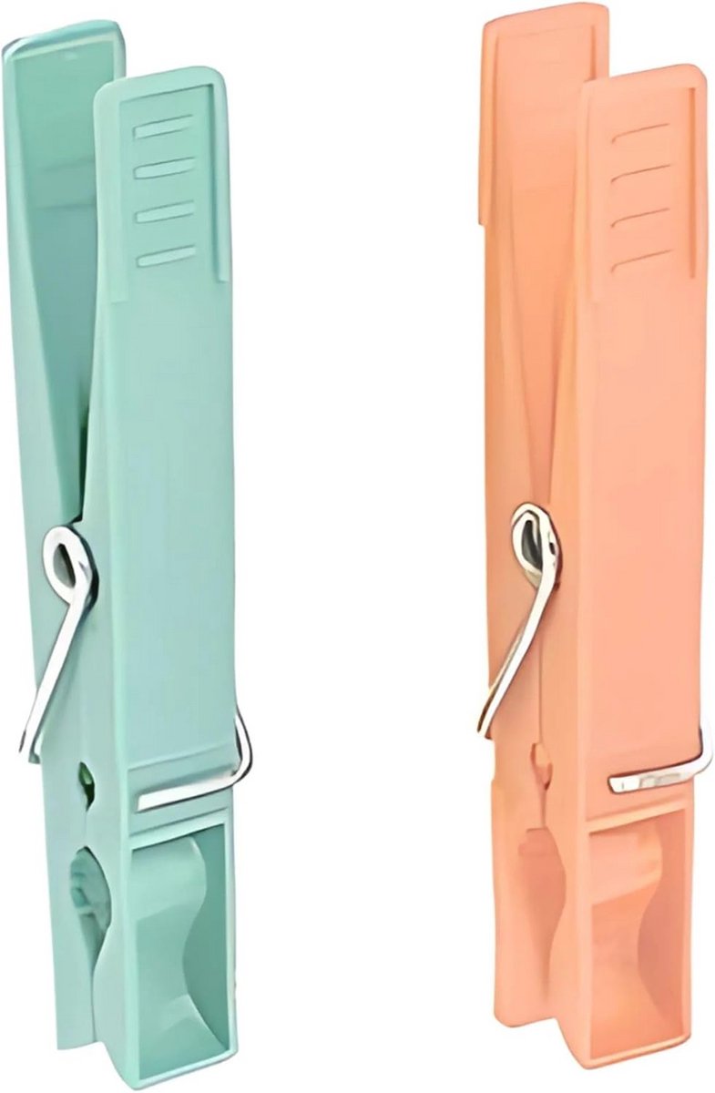 24 Kunststof Wasknijpers voor Binnen en Buiten, Veelzijdig en Praktisch, Oranje en Groen