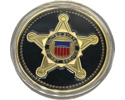 Secret Service Munt Goudkleurig USA Coin Seal of the President of the United States Collectors Item Amerikaanse Herdenkingsmunt