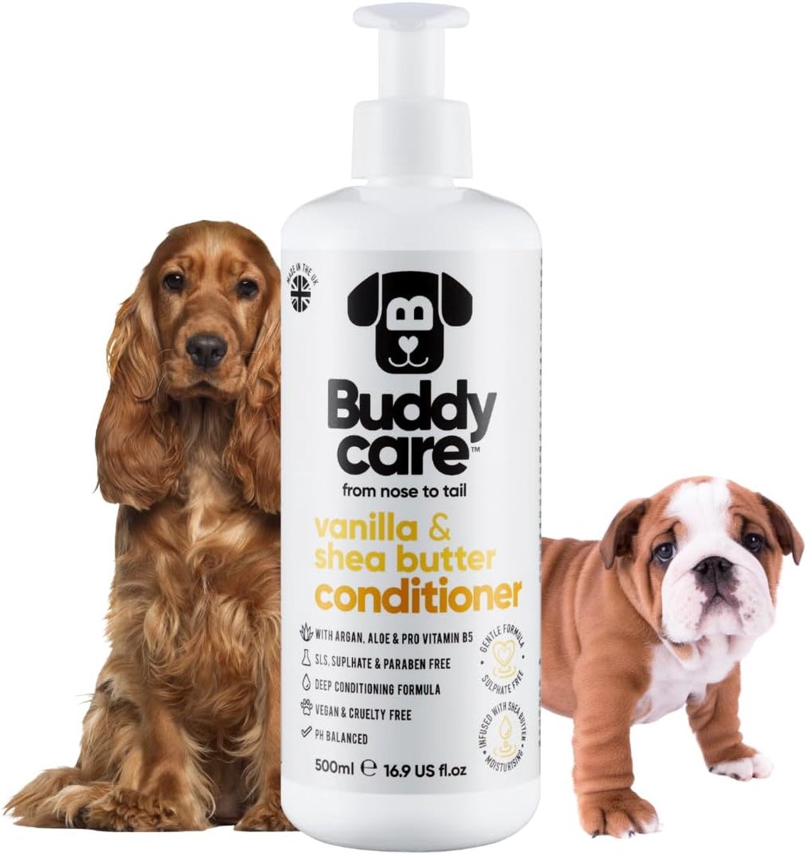 Buddycare Vanille & Sheaboter Hondenconditioner 500ml