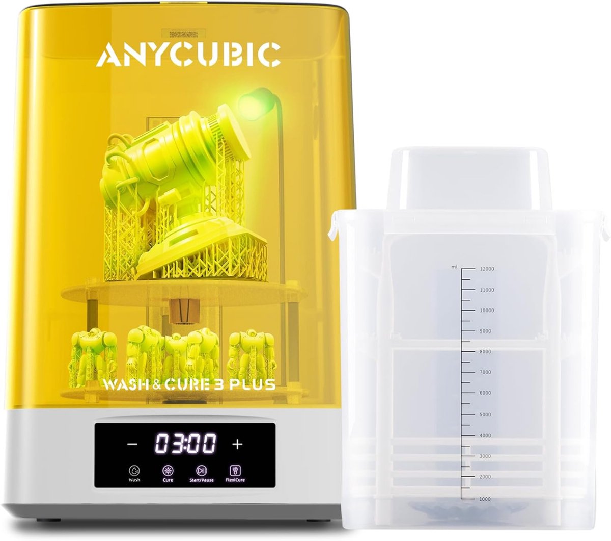 Bol.com Anycubic Wash & Cure 3 Plus – 2-in-1 Resin Was- en Uithardingsstation – Extra Groot Formaat – Automatische Reiniging & 3... aanbieding
