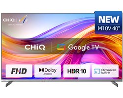 CHiQ L40M10V - Smart TV 40 Inch - LED Google TV - FHD 1080P - Randloos Metal Design - Dolby Audio - Nieuw