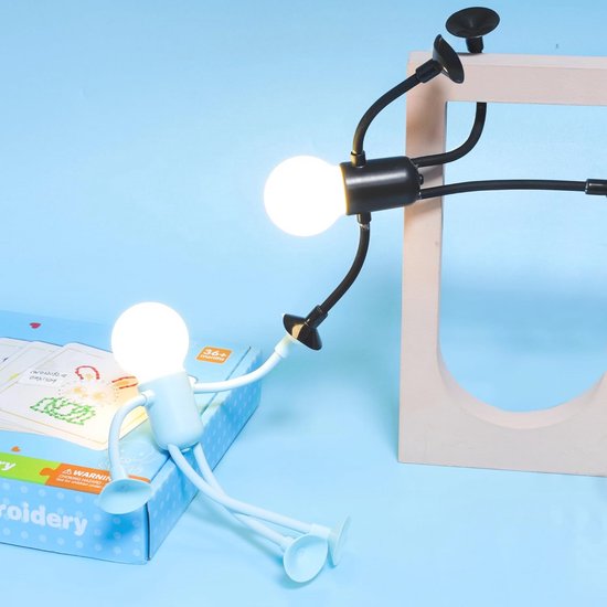 Grappig LED nachtlampje voor kinderen, 2 stuks, warmwit, veranderbare vorm, decoratieve lamp voor slaapkamer van Merkloos — afbeelding 4