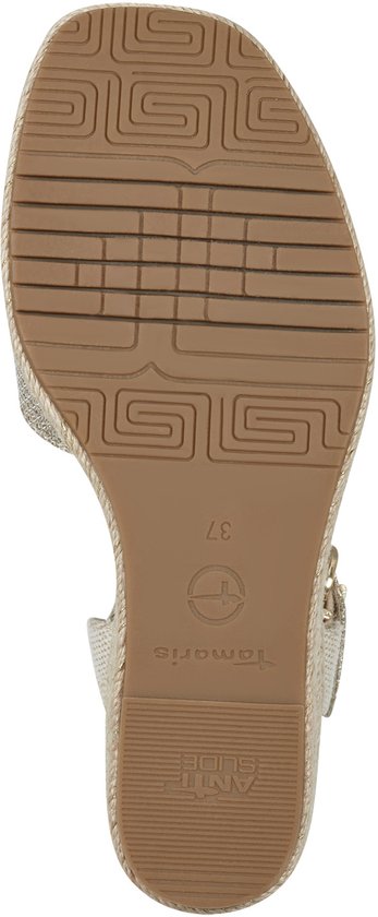 Tamaris Espadrilles goud Textiel - Maat 38