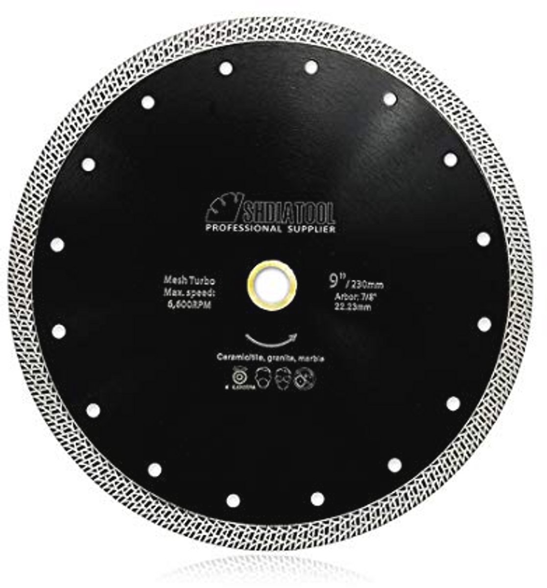 Diamantslijpschijf 230 mm Turbo zaagblad voor porseleinen tegels en keramische materialen