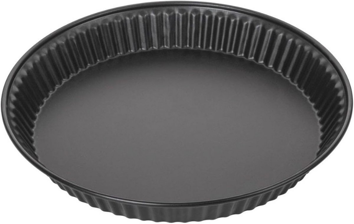 Quiche Mal Ø30 cm - Antiaanbaklaag - Roestvrij Staal - Zwart